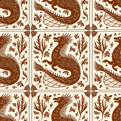 Classic Dutch Sea Creature Delft Pattern