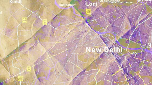 indian  Map Animation on Paper texture Background