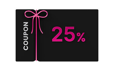 3d icon of coupon card representing discount promotion.