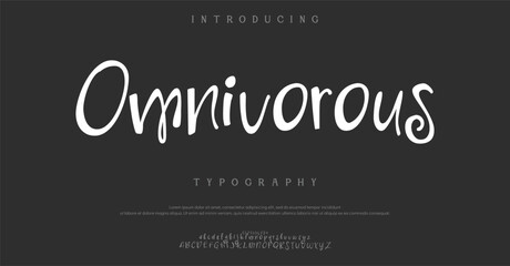 Omnivorous is a bold and smooth script font designed for strong branding and modern logos.
