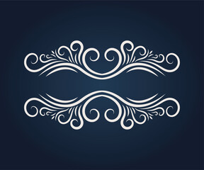 Fototapeta premium Symmetrical Vintage Swirl Border Design for Luxury Invitations