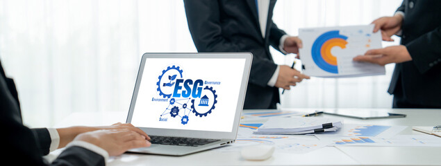 ESG environmental social governance policy for brisk business to set a standard to achieve high ESG score