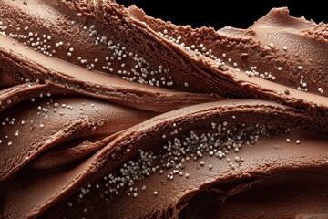 Chocolate ice cream texture macro