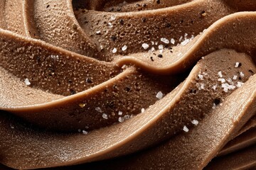 Chocolate ice cream texture macro