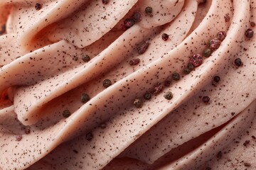 Strawberry ice cream texture macro