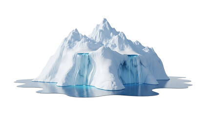 Melting Iceberg with Waterfalls in Ocean - Nature's Changing Videos