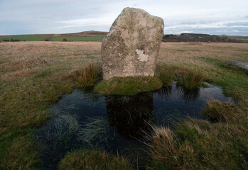 The Trippet Stones Bodmin Moor at sunset 