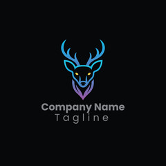 an illustration of a deer head