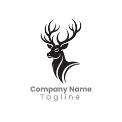 an illustration of a deer head