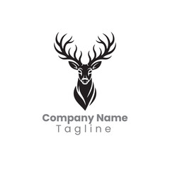 an illustration of a deer head