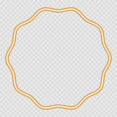 Round golden vintage wooden frame for your design. Vintage cover. Place for text. Vintage antique gold beautiful rectangular frames. Template vector illustration.