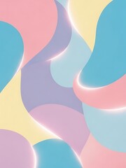Soft Colorful Abstract Background with Smooth Flowing Shapes, Subtle Glow and Modern Minimalist Design, High Contrast Visuals Ideal for Quiz Videos, Text Overlays and Digital Content
