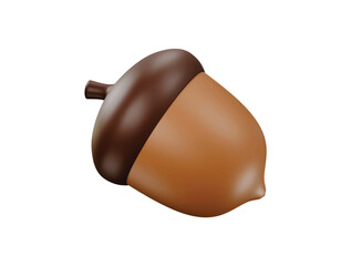 acorn autumn 3d render illustration