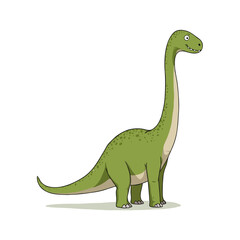 Naklejka premium Cute Brachiosaurus Clipart 03