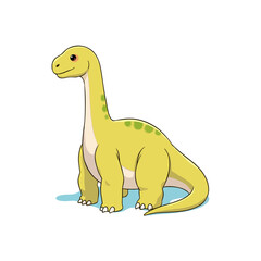 Fototapeta premium Cute Brachiosaurus Clipart 07