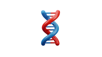 3D DNA Double Helix Structure - Medical Science, Genetic Research, Biology Education, Healthcare Icon & Biotechnology Concept