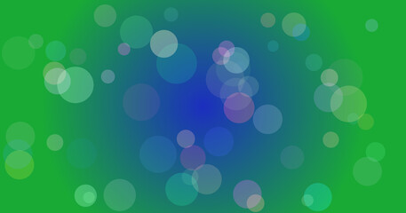 Vibrant green and blue bokeh