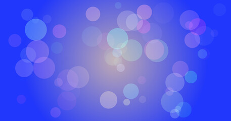 Bokeh lights on blue background