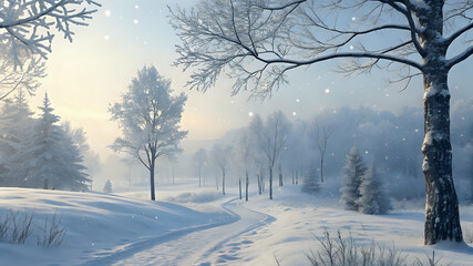snowy-winter-forest-with-falling-snowflakes--peace