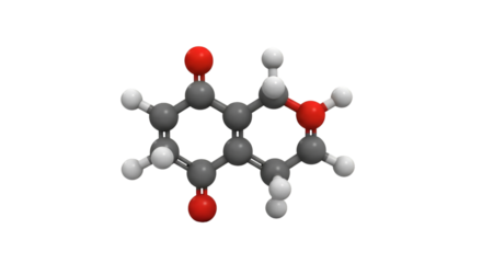 3D Molecular Model of Vitamin K3 Menadione molecule