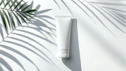 cosmetic cream and towel