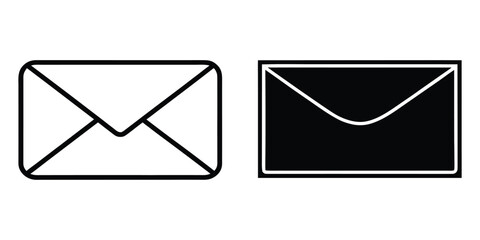 Minimalist Envelope Icons Set for Business and Communication