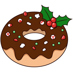 Christmas Chocolate Donut