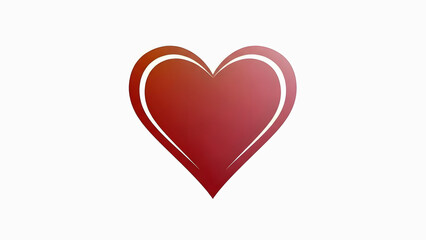 Gradient red heart symbol of love, passion, and affection