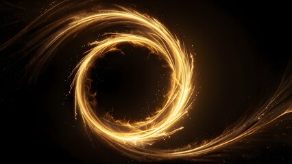 Abstract Golden Swirl Energy Technology Background