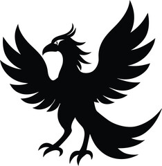 Obraz premium firebird mythological bird of russia vector illustration