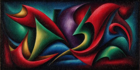 Abstract artwork with vibrant colors and fluid shapes for artistic expression