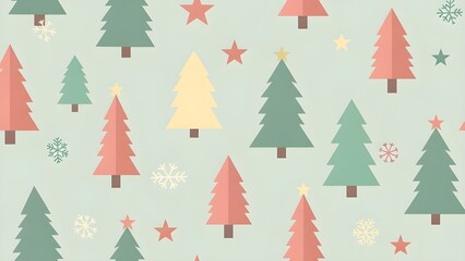 Obraz premium Simple Christmas Pattern Background Design