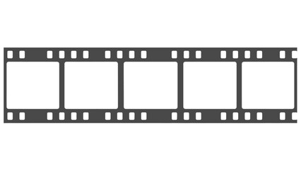 a simple black and white illustration depicts a strip of photographic film with multiple rectangular frames suggesting memories or cinematic storytelling high quality professional detailed
