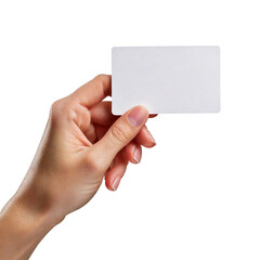 Obraz premium Hand holding a blank white card