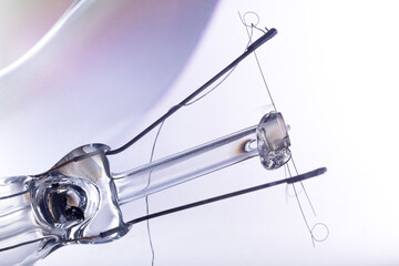 Abstract Light Bulb Detail Symbolizing Innovation