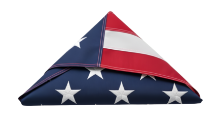 Folded American Flag in a Triangle Shape united states
