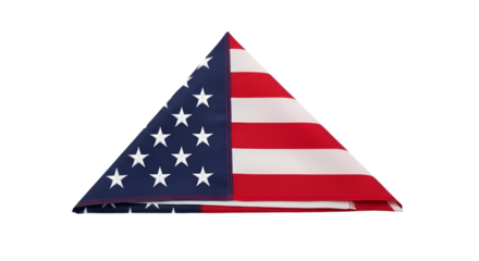 Folded American Flag in Triangular Shape united states