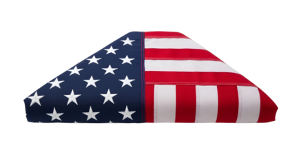 Folded American Flag Isolated united states