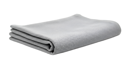 Folded Gray Microfiber Cloth on Black Background gray cloth
