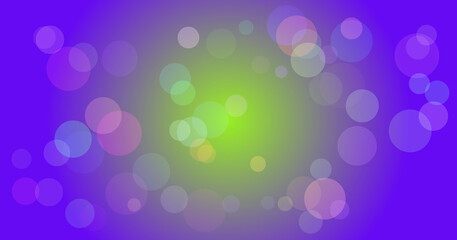 Colorful bokeh lights on purple background