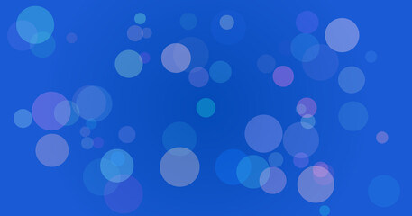 Colorful bokeh on blue background
