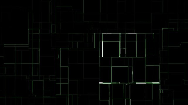 abstract technology background vector. square green motion video move background. gridiron motion video move background 