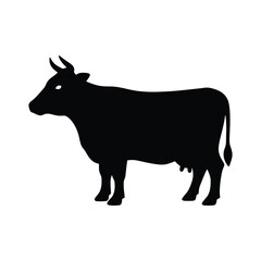 Cow animal silhouette vector illustration