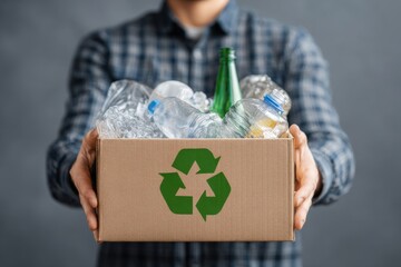 Eco Friendly Concept Highlighted by Plastic Waste Management