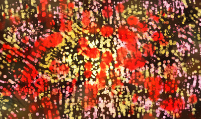 Dynamic Abstract Background with Sparkling Red, Pink, and Gold Bokeh Lights Effect, Great for Festive and Party Themes