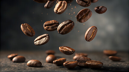 coffee-beans-falling-in-mid air rich-textures
