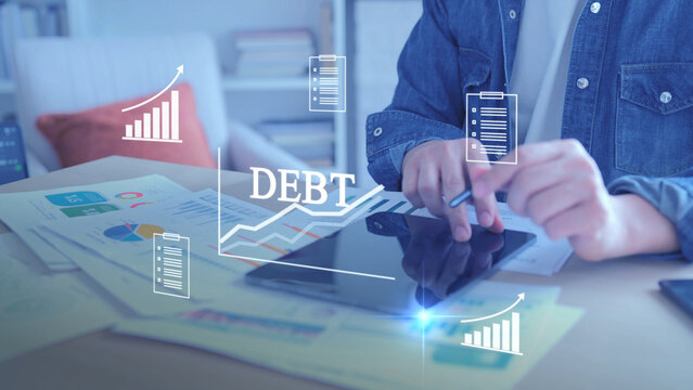 Debt management and financial planning loan interest financial crisis business debt analysis liabilities, loans, credit risks debt restructuring repayment strategies economic recession  bankruptcy