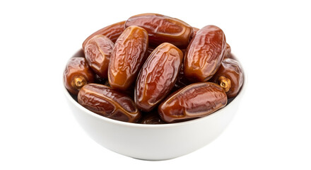 Obraz premium Bowl of Medjool Dates on Black Background dried fruit