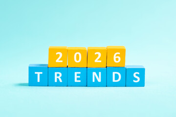 Trends 2026, marketing and business predictions, ideas, strategy, plan and trend forecasting in new year, search for opportunity