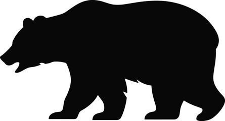 Black Bear Silhouette Standing on All Fours wildlife